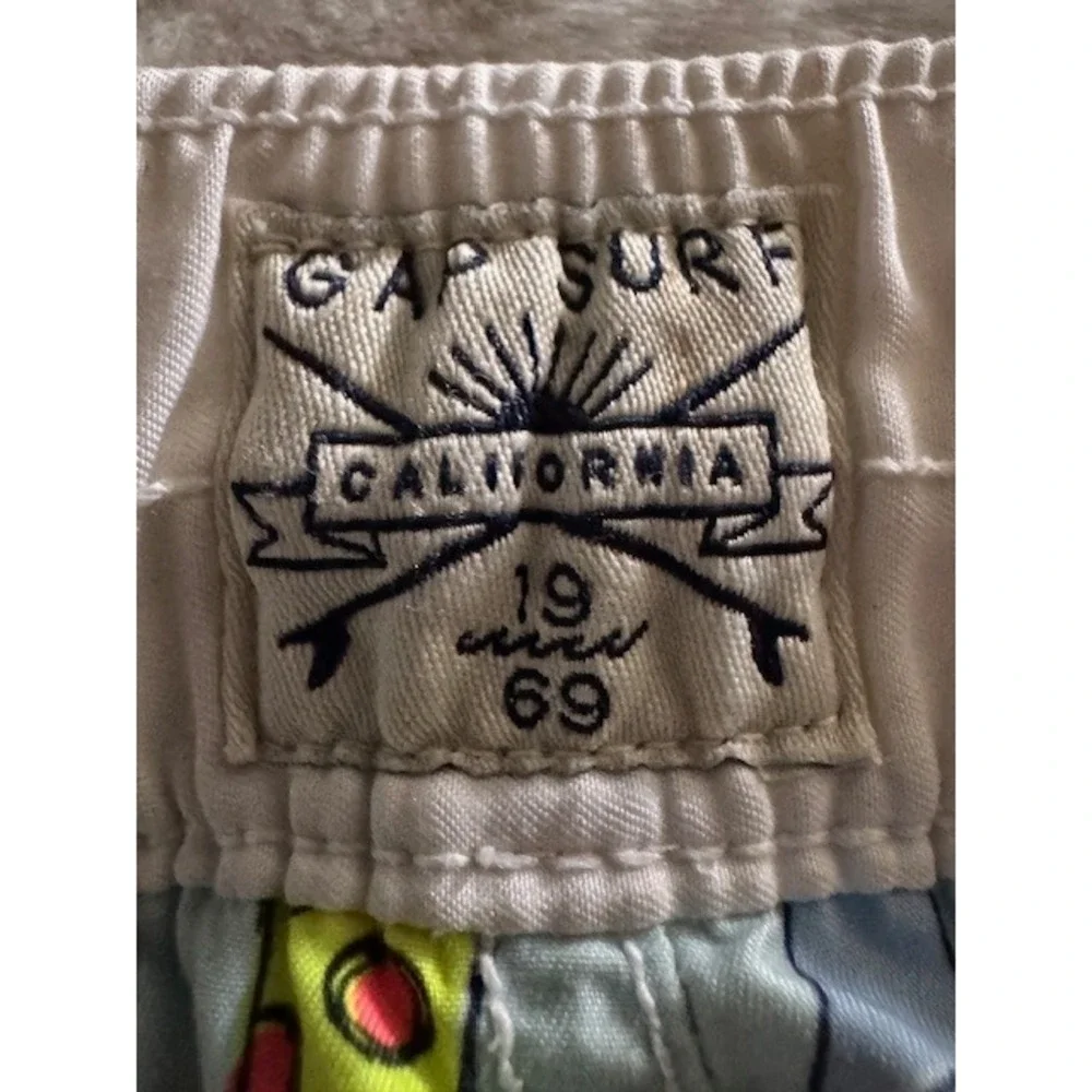 Gap Kids Boys Swim Trunks Blue Skateboard Surfboard Print Board Shorts Size L